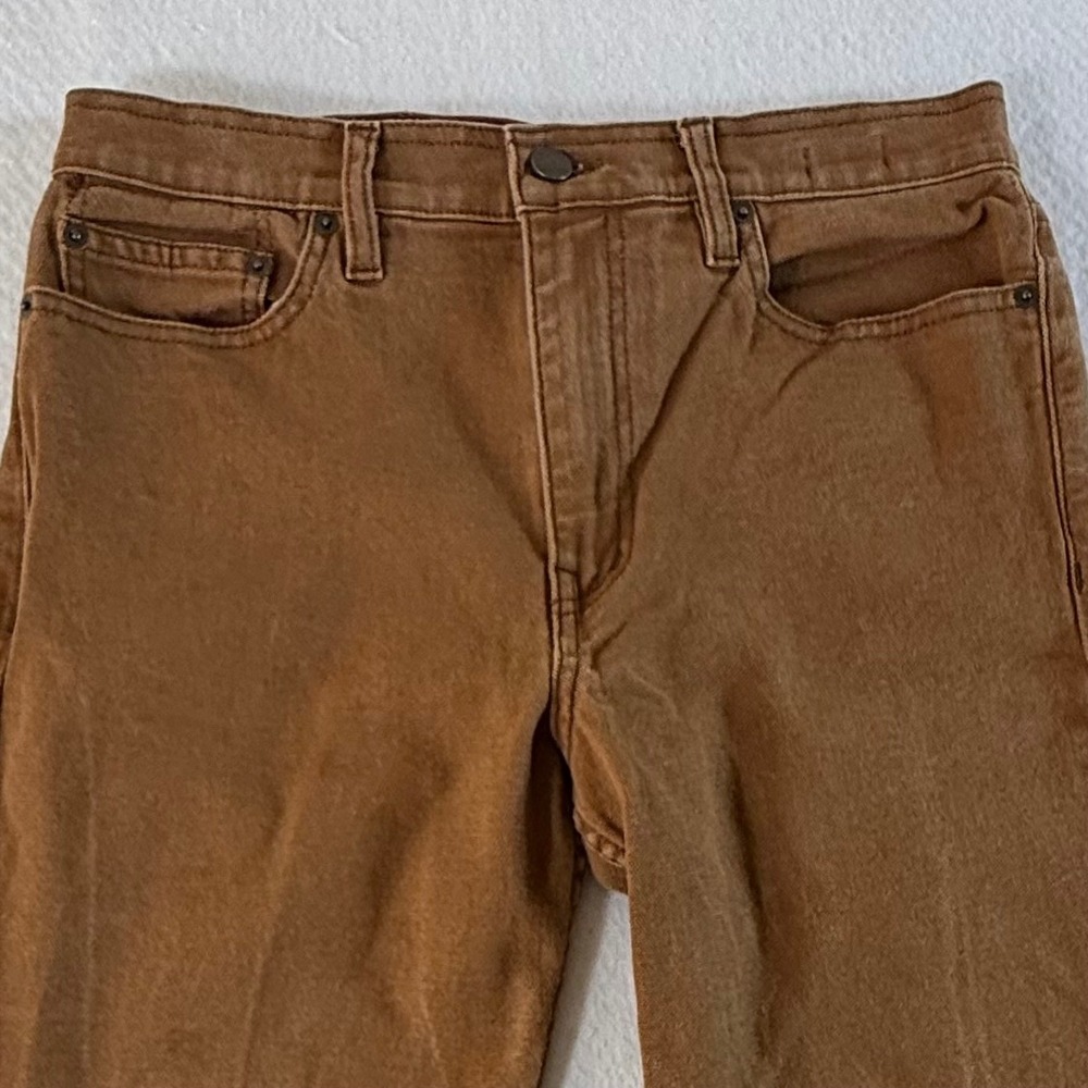 American Giant Roughneck Pants Mens 30x32 Straight Stretch Canvas Brown